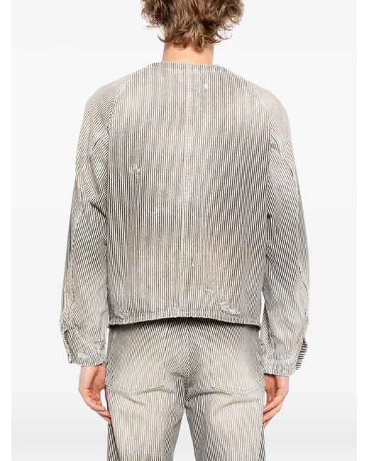 Chaqueta Vaquera A Rayas KAMIYA de hombre de color Gray