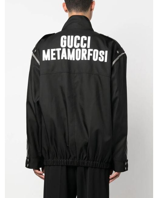 Gucci Black Zip-embellished Shell Jacket for men