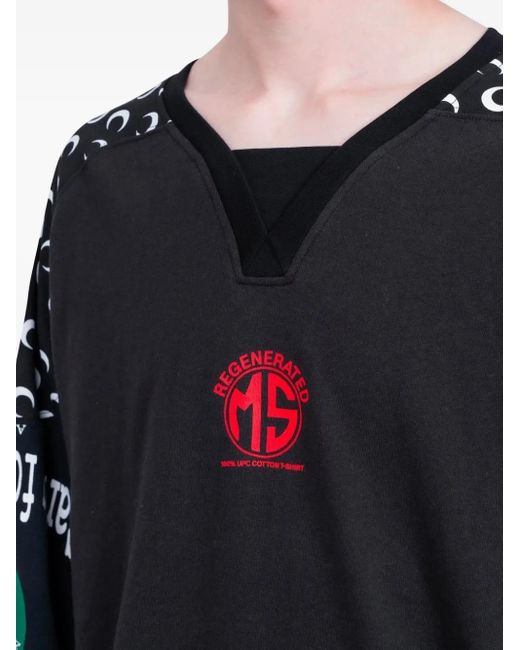 MARINE SERRE Black Hockey T-Shirt for men