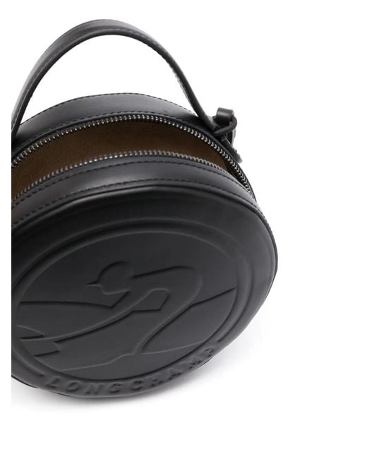 Longchamp Black Mini Box-Trot Leather Crossbody Bag