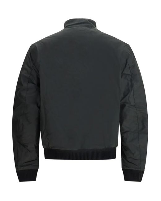 Barbour Black Traction Waxed Button-Fastening Flap-Pocket Jacket for men