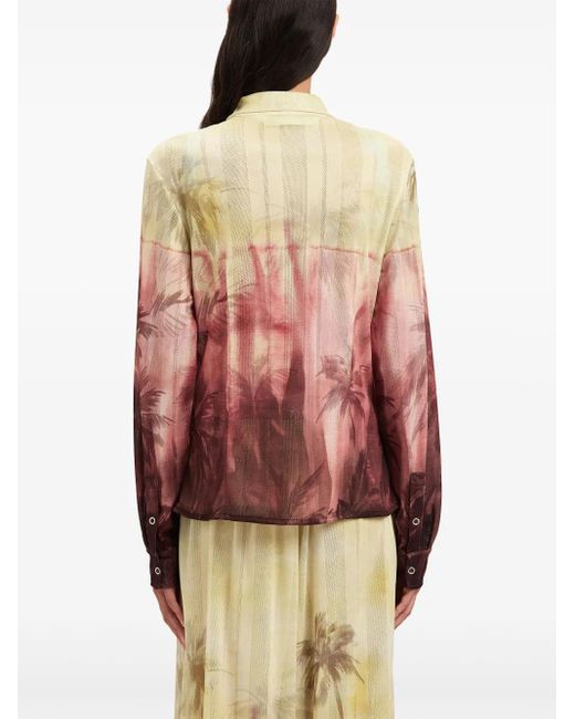 Palm Angels Pink Sunset Palms Shirt