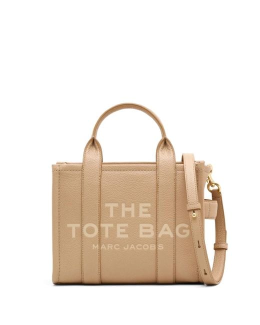 Marc Jacobs Natural Fall/Winter '23 Camel Leather Mini Tote With Top Handle
