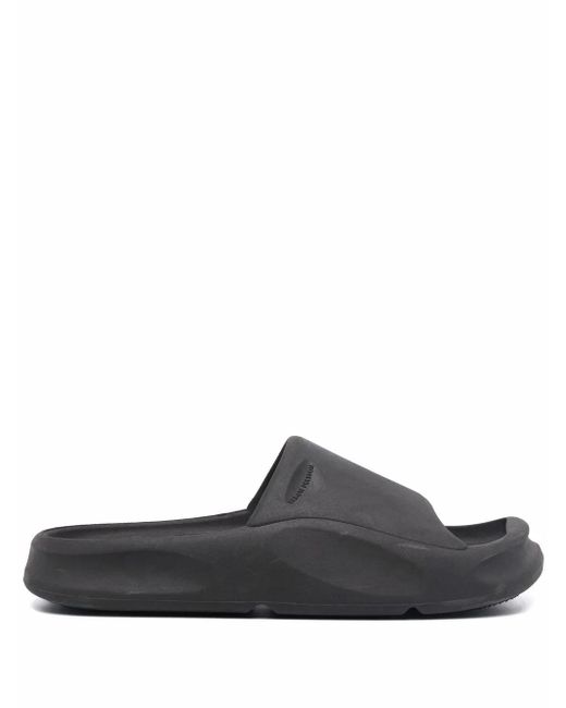 Heron Preston Black Square-Toe Moulded Slides for men