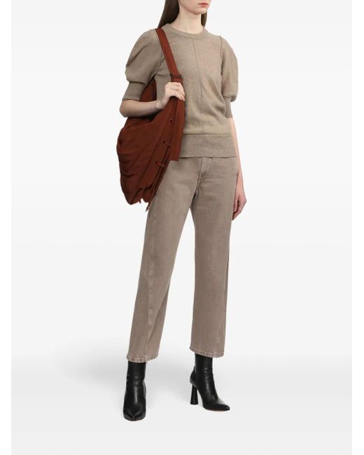 Lemaire Purple Large Soft Game Shoulder Bag