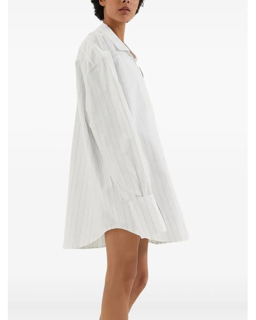 Chemisier A Righe Con Maniche Lunghe di 1989 STUDIO in White