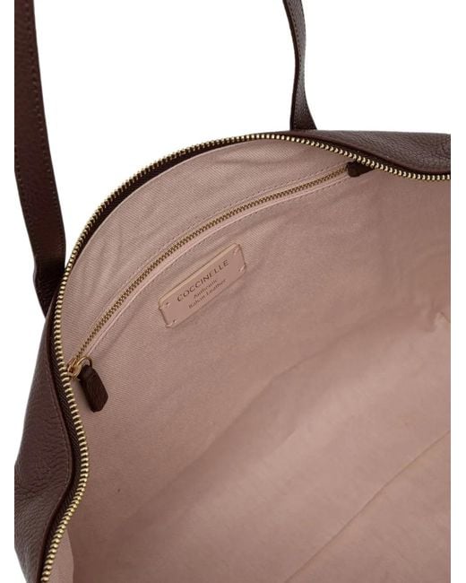 Coccinelle Brown Nory Leather Tote Bag