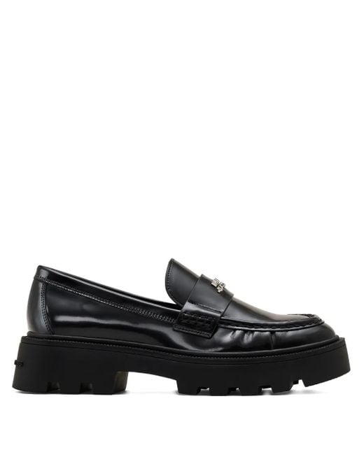 Marc Jacobs Black Logo Plaque Platform Loafers