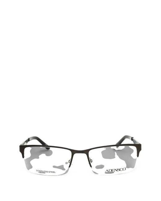 Adensco White Rectangle-Frame Glasses for men
