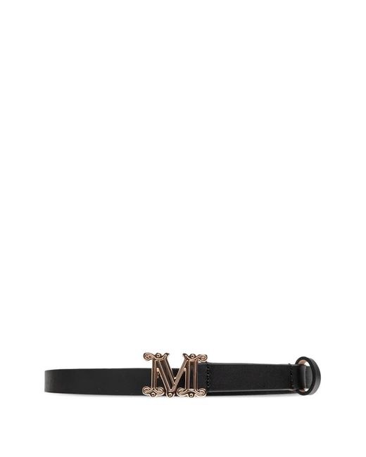 Max Mara White Aziata Leather Belt