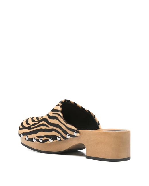 Simon Miller Natural Rio Zebra-Pattern Clogs