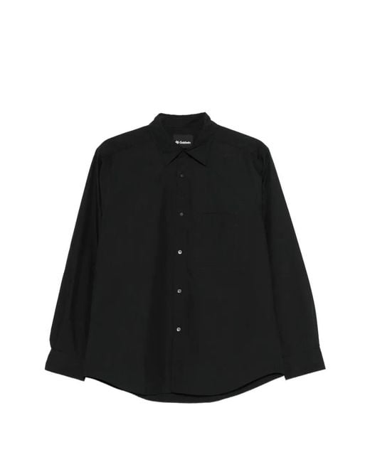 Goldwin Black Chemise À Boutonnière Sur Le Devant for men