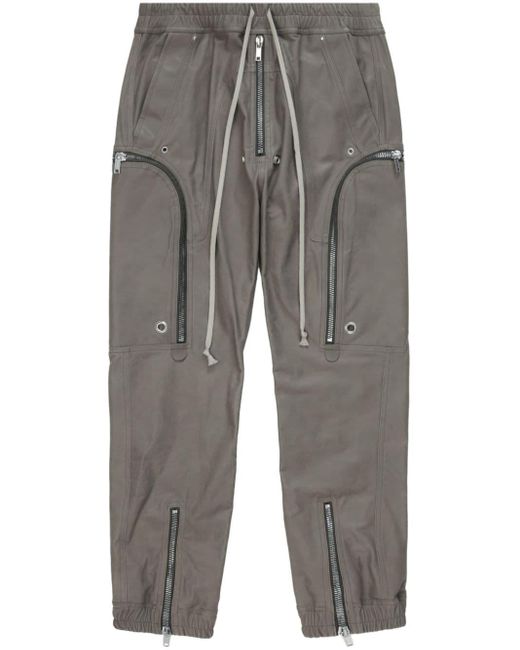 Rick Owens Gray Bauhaus Tapered Cargo Trousers for men
