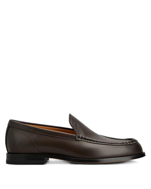 Tod's Brown Cuoio 96L Stitch-Detail Loafers for men