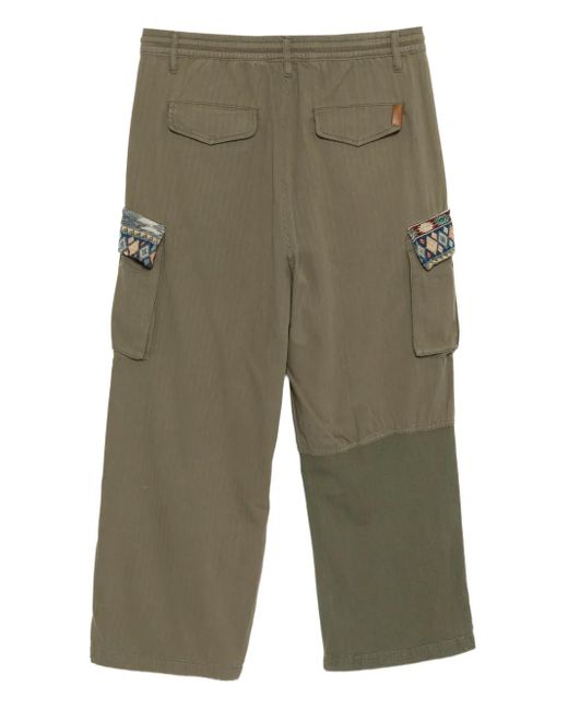 Musium Div. Green Patchwork Cargo Pants for men