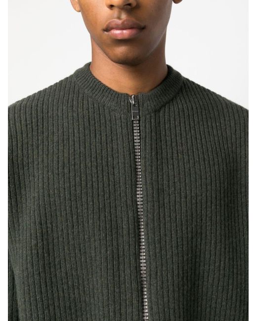 Cardigan en laine à fermeture zippée Givenchy pour homme en coloris Green
