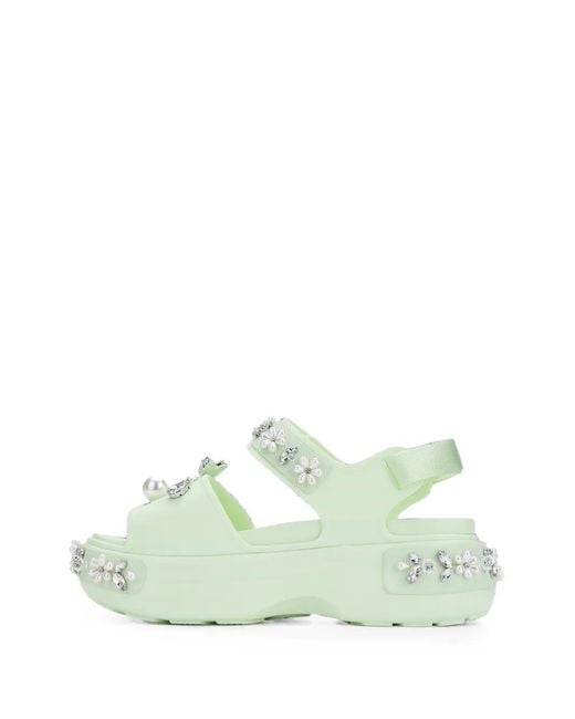 CROCSTM Green X Simone Rocha Soho Crystal-Embellished Platform Sandals