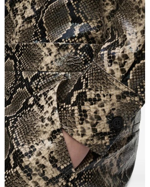 Karl Lagerfeld Gray Pantalon Évasé À Effet Python