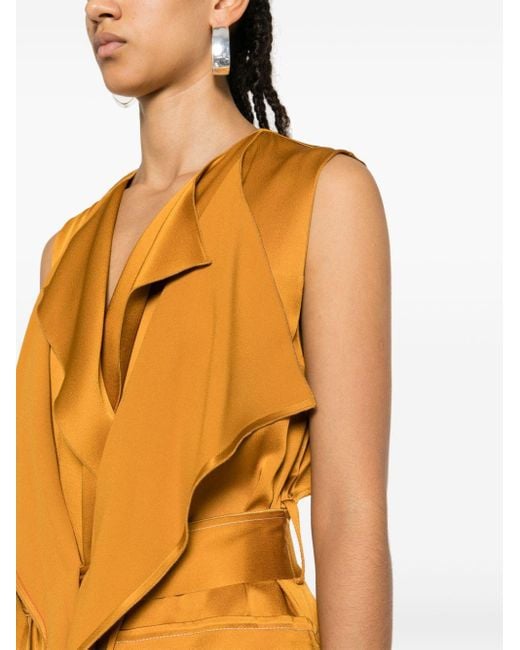 Robe à design superposé Victoria Beckham en coloris Orange