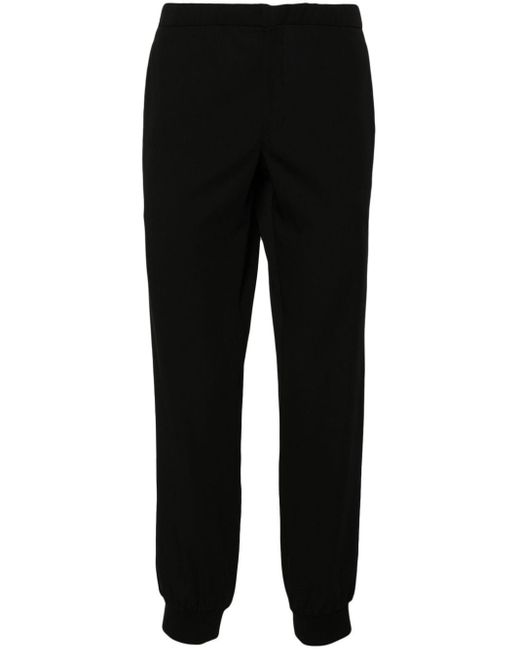 Prada Black Drawstring-waist Tapered Trousers for men