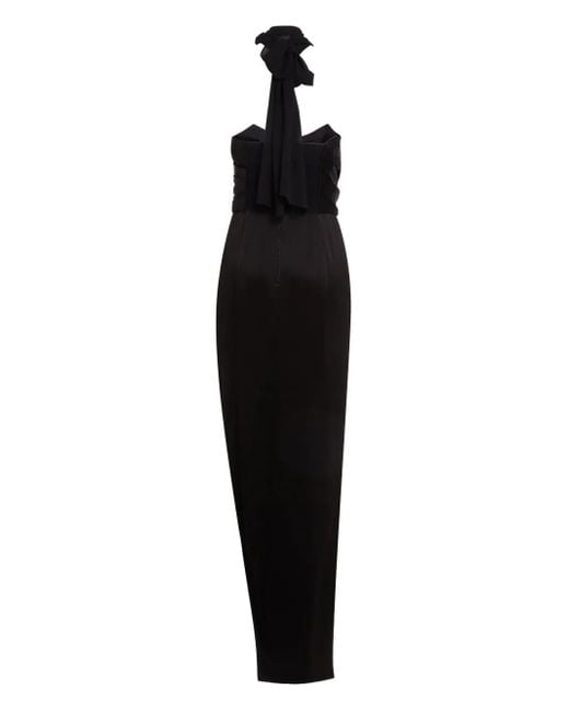 Alice + Olivia Black Corset-Style Dress