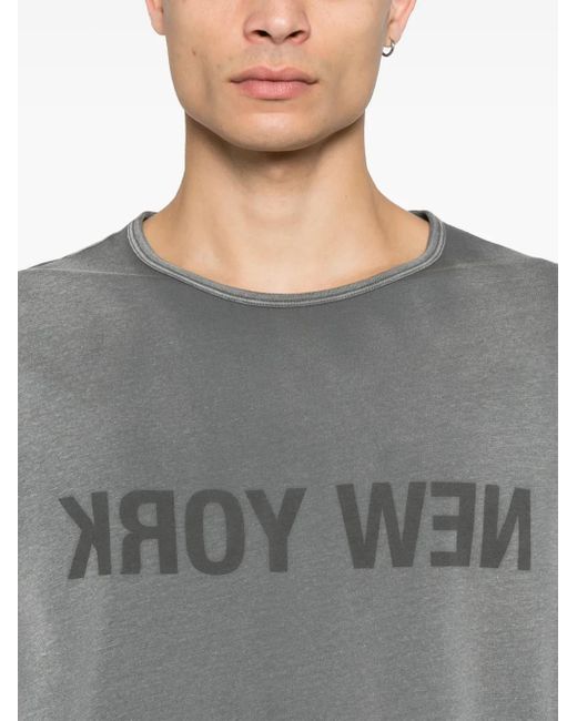Helmut Lang Gray New York T-Shirt for men