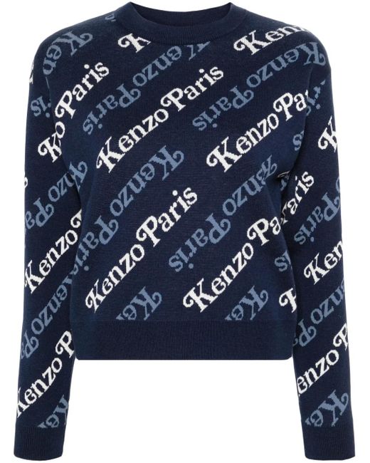 Pull Verdy À Logo En Intarsia KENZO en coloris Blue