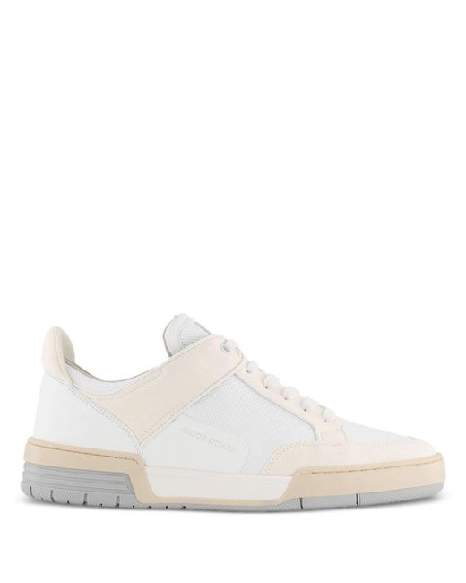 Jacob Cohen White Shooter Panelled Sneakers for men