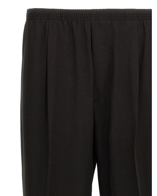 Cellar Door Black Ezio Elastic-Waistband Trousers for men