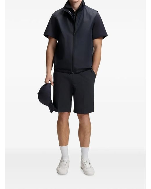 Boss Black Drawstring-Waist Deck Shorts for men