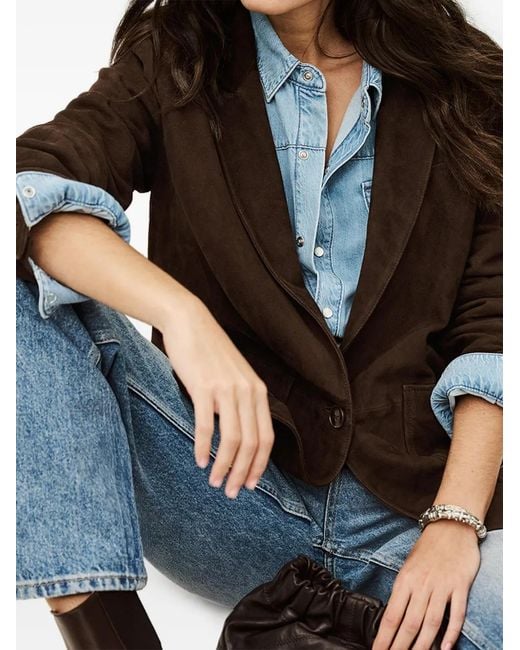 Blazer Mostly Con Botones Y Bolsillo Ba&sh de color Brown