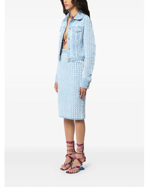 Nina Ricci Blue Buttoned Denim Jacket