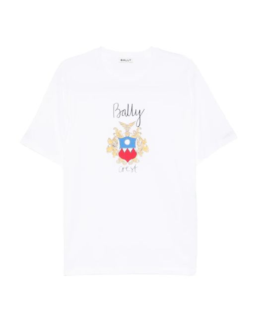 Bally White Crest T-Shirt for men