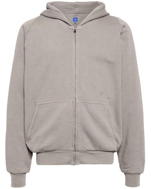 Zip-up cotton hoodie Yeezy pour homme en coloris Gray