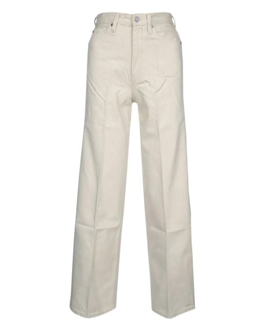 Calvin Klein Broek Met Wijde Pijpen in het White