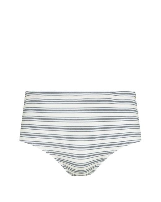 Amir Slama White Maillot De Bain À Rayures for men