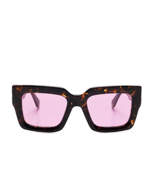 Off-White c/o Virgil Abloh Brown Square-Frame Sunglasses