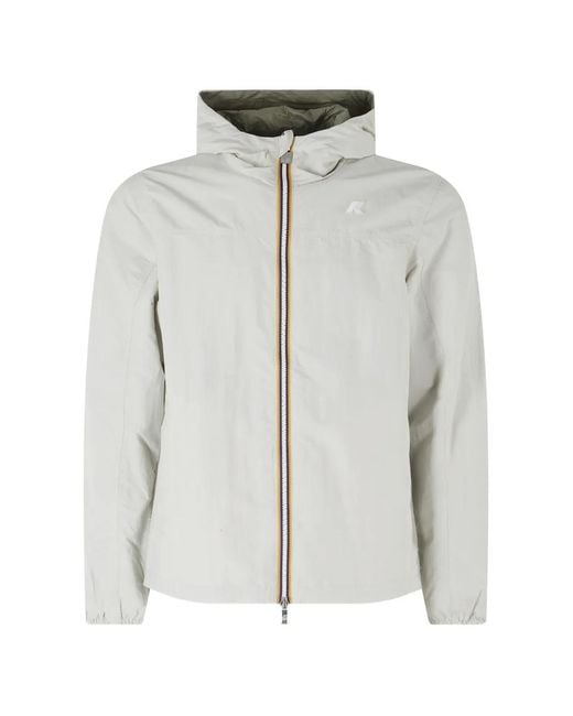 K-Way Gray Jacko Bonded Reversible Hooded Jacket for men