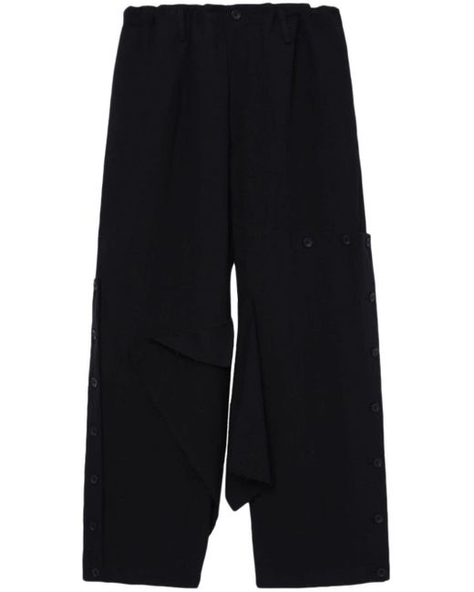 Yohji Yamamoto Blue Draped Wide-leg Trousers for men