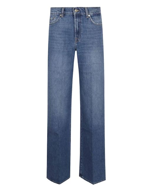 Jean Lotta En Coton 7 For All Mankind en coloris Blue