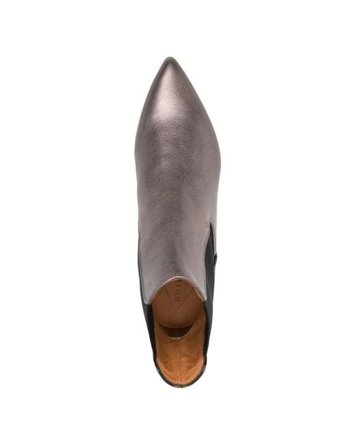 Chie Mihara Brown Helix Pointed-Toe Block-Heel Boots