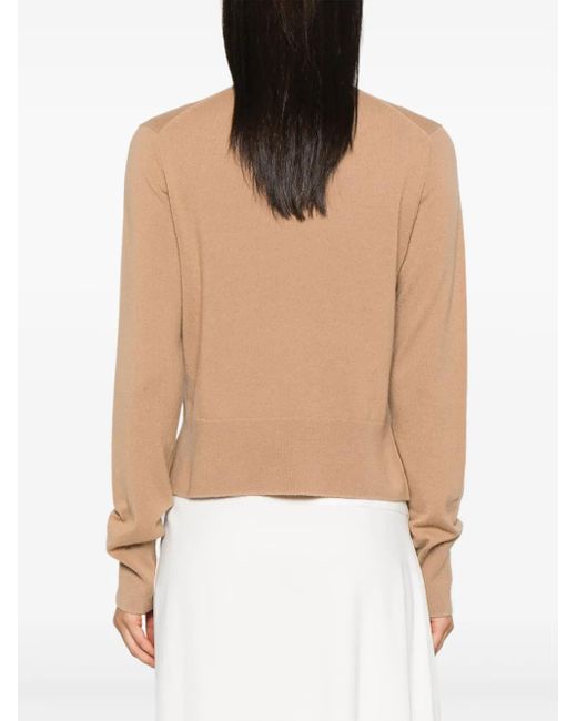Totême Natural 'Cropped Turtleneck' Turtleneck Sweater
