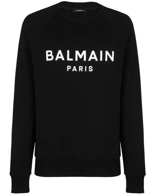メンズ Balmain ロゴ スウェットシャツ Black