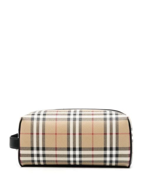 Neceser con motivo Vintage Check Burberry de hombre de color Natural