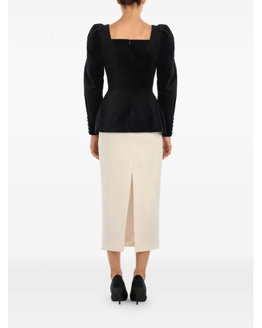 POST MERIDIEM Black Square-Neck Top