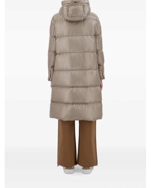 Herno Natural Hooded Quilted Coat