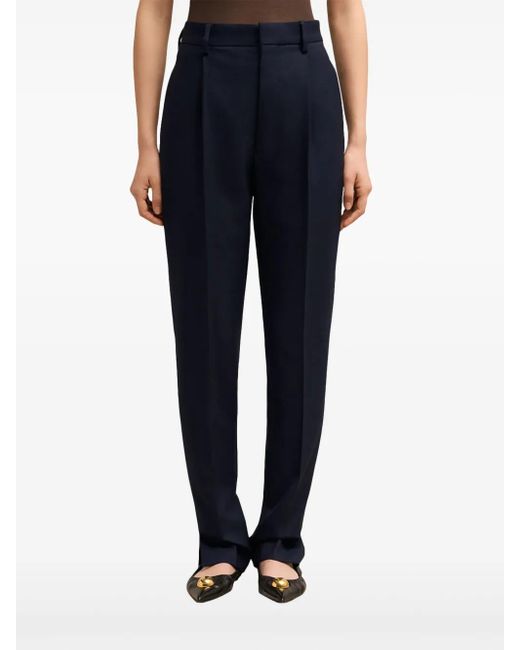 AMI Blue High-Waisted Tailored Trousers