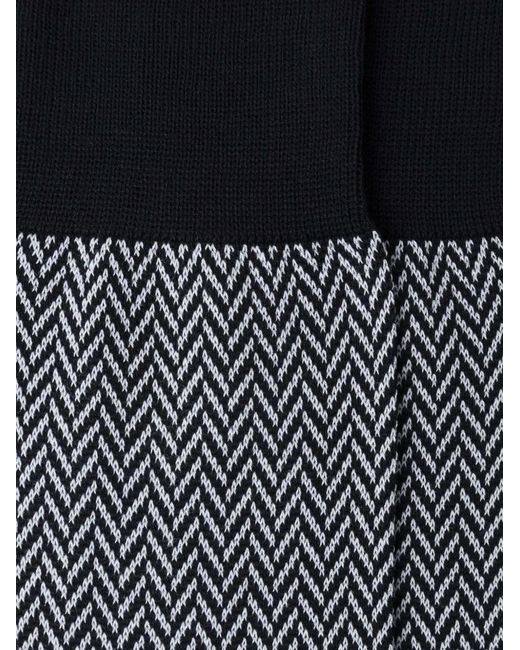 Hackett Gray Herringbone-Jacquard Socks for men
