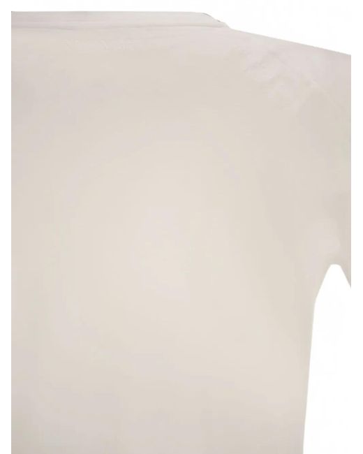 Max Mara White Embroidered-Detail T-Shirt