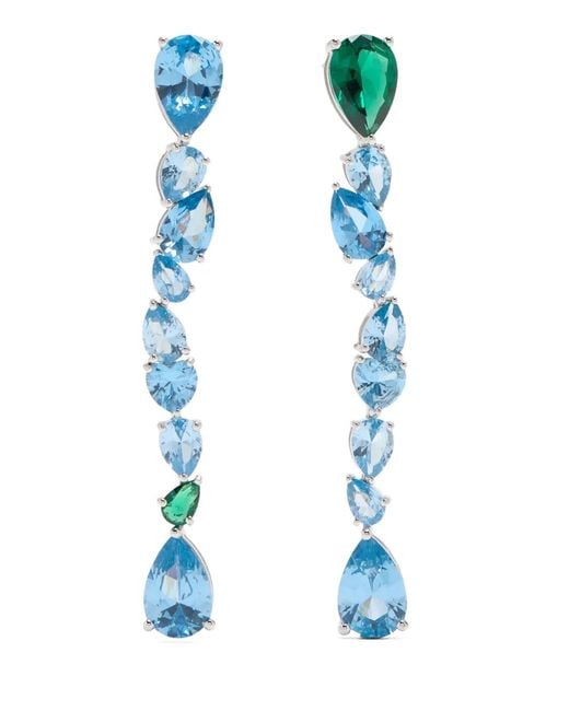 Completedworks Blue Spinel Emerald Earrings